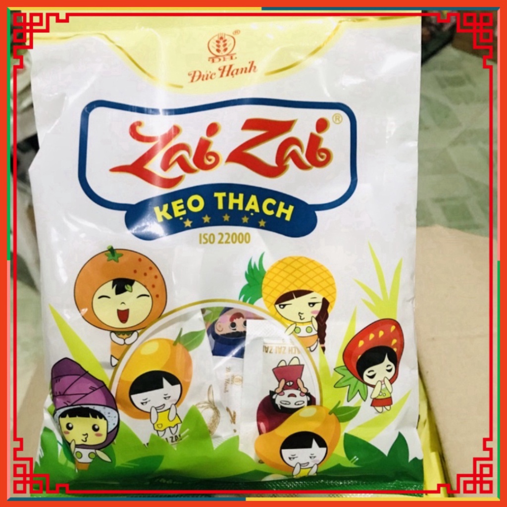 Thạch Zaizai tiết hạnh Túi 350g Nhiều vị hoa trái Thơm Ngon (Chính hãng)