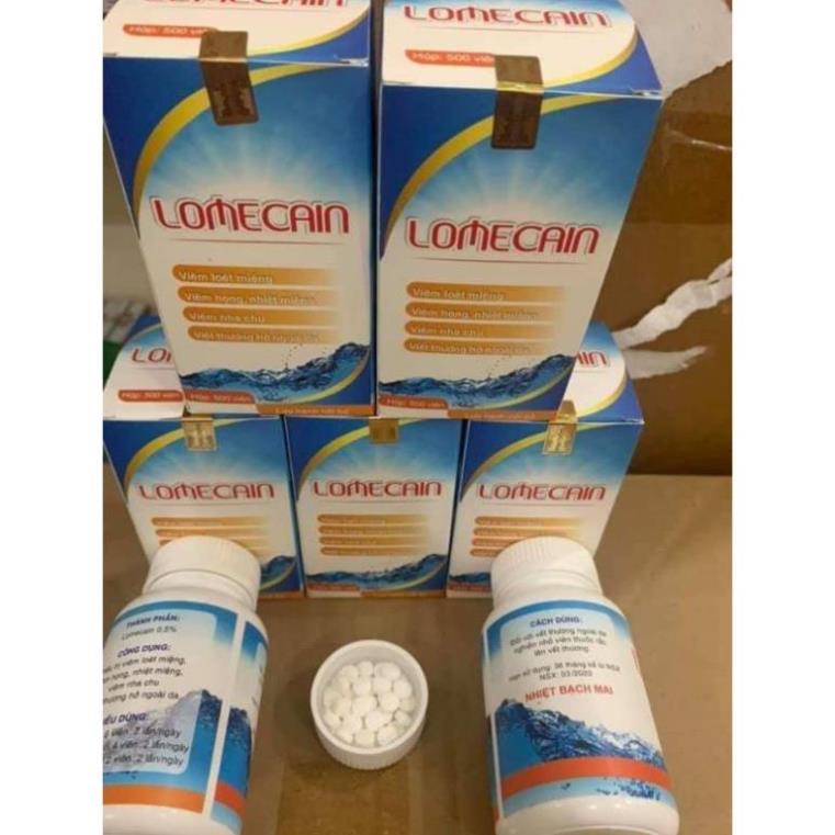 Lọ 500 viên Lomecain nhiệt miệng bạch mai