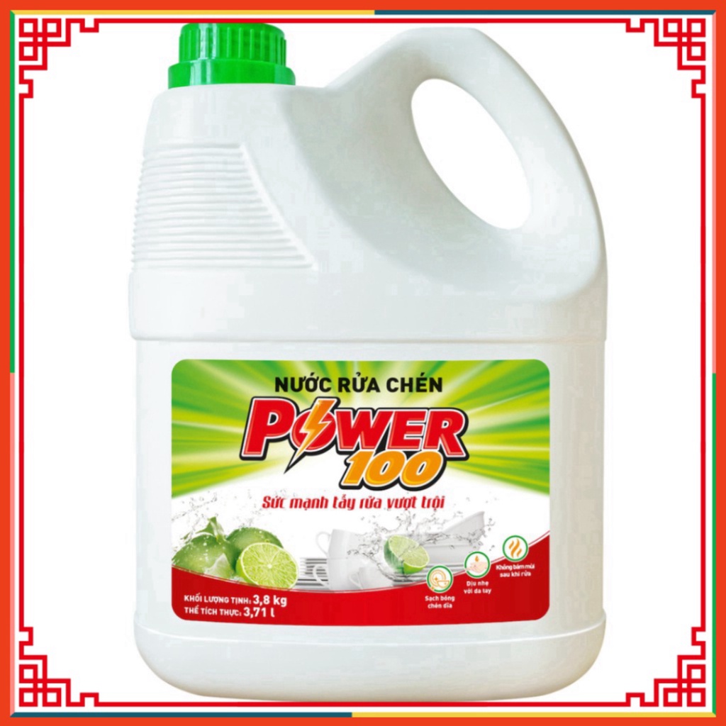 Nước rửa chén POWER100 3.8kg  (Chính hãng)