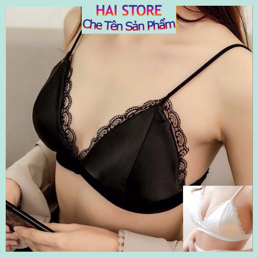 Áo Bra Nữ Lụa Phi Bóng Satin Hai Dây 263