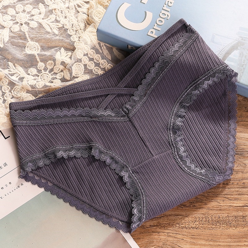 Quần Lót Nữ Cotton Ren,quần Chip Sexy thiết kế dây đan ngang gợi cảm 027