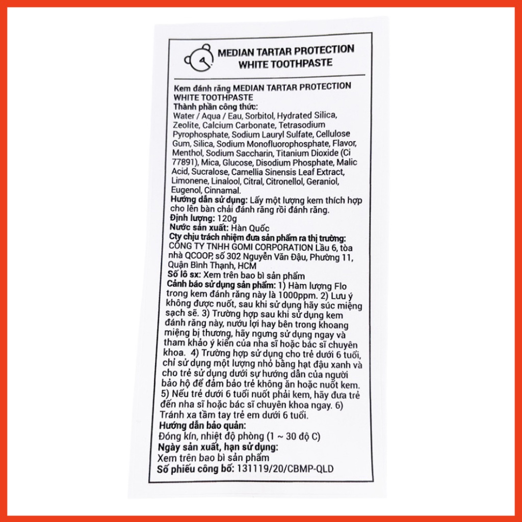 KEM ĐÁNH RĂNG MEDIAN 93% HÀN QUỐC