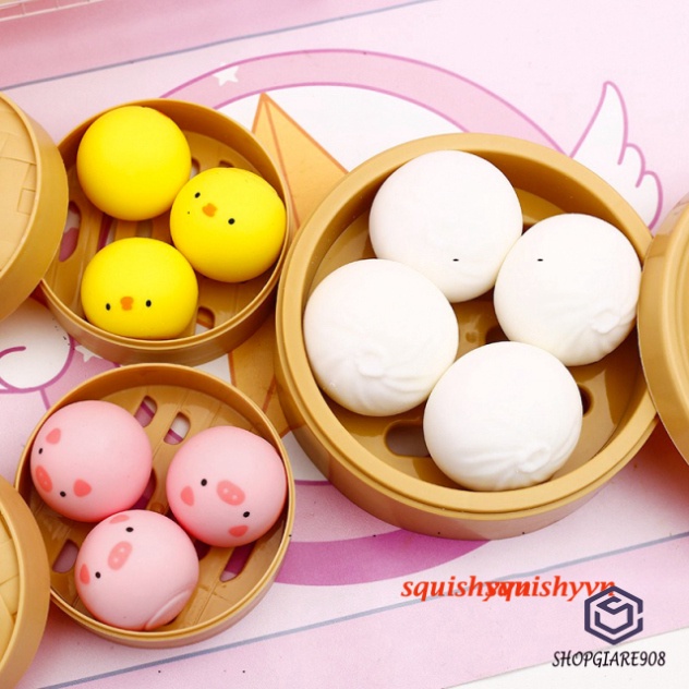 ⚡ BÁNH BAO⚡ Squishy Mochi Cute Mini blind box squishy mochi mềm - công cụ giải trí bóp giảm stress n