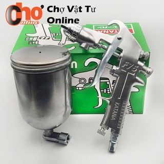 Súng phun sơn khí nén F75 hộp xanh (Model giá rẻ chất lượng ổn định) béc phun 1.5mm