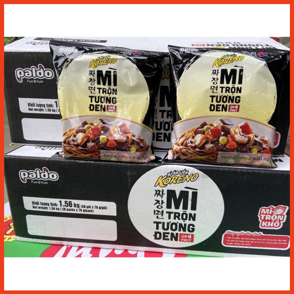 Mì trộn tương đen Paldo Koreno úp 4 phút 78g (Chính hãng)