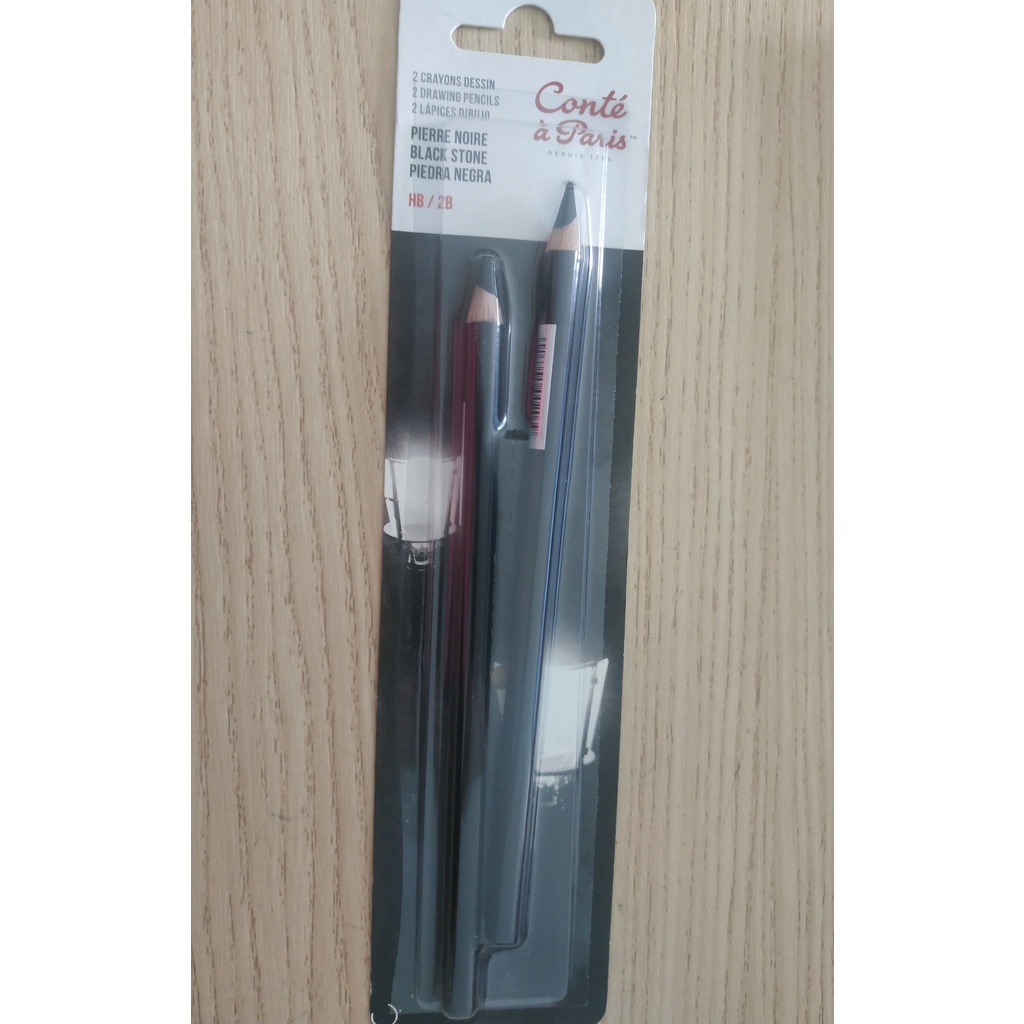 Bộ 2 Bút chì Conté Pierre Noire "Black Stone" HB/2B