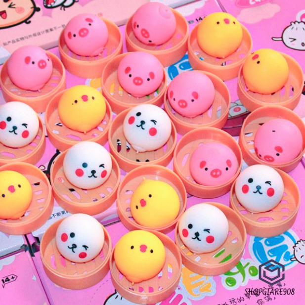 ⚡ BÁNH BAO ⚡ đồ giải trí xả stress- squishy mini mochi-squishy mochi-squishy giảm stress-mềm dẻo,giả