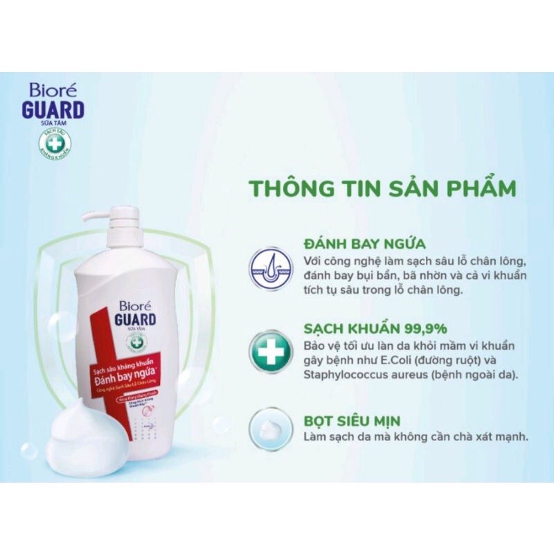 ❌Sỉ Sữa tắm kháng khuẩn Biore Guard 800gr Kao VN