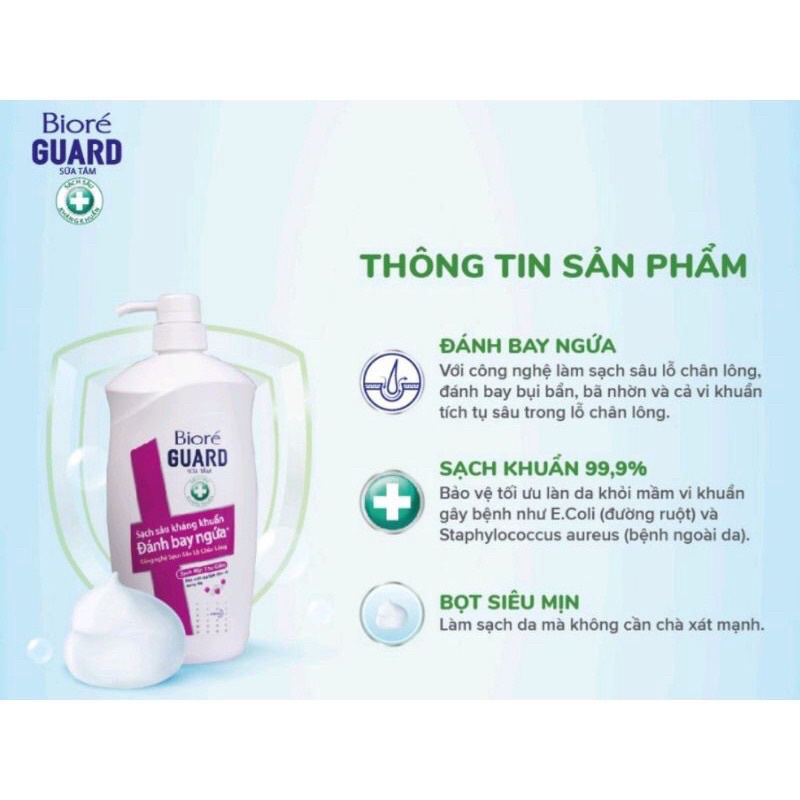 ❌Sỉ Sữa tắm kháng khuẩn Biore Guard 800gr Kao VN