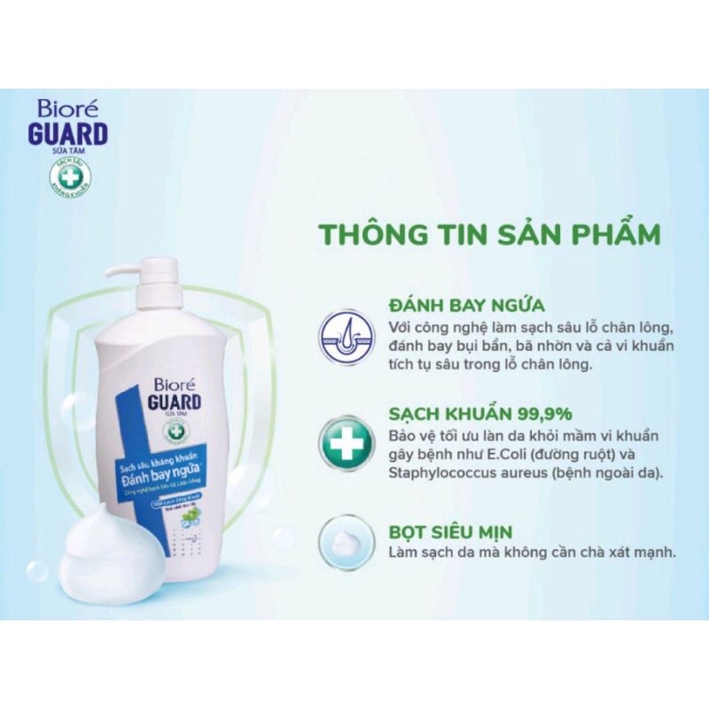 ❌Sỉ Sữa tắm kháng khuẩn Biore Guard 800gr Kao VN