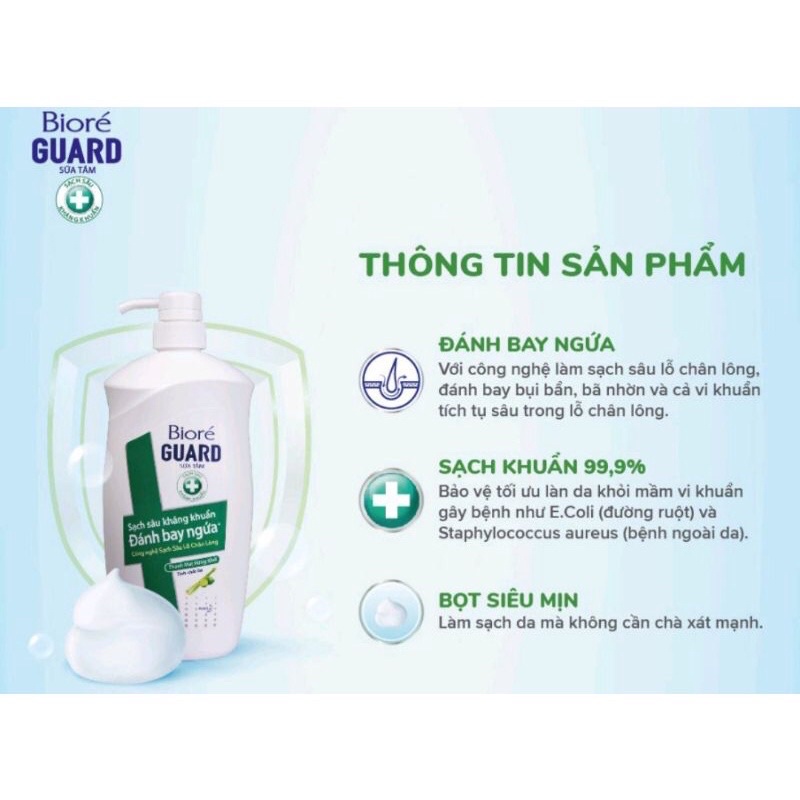❌Sỉ Sữa tắm kháng khuẩn Biore Guard 800gr Kao VN
