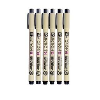Bút pigma micron bộ 6 cây- colormate
