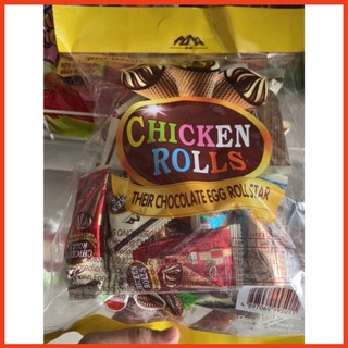 Bánh ốc quế socola kem Chicken Rolls (gói 300g) (Chính hãng)