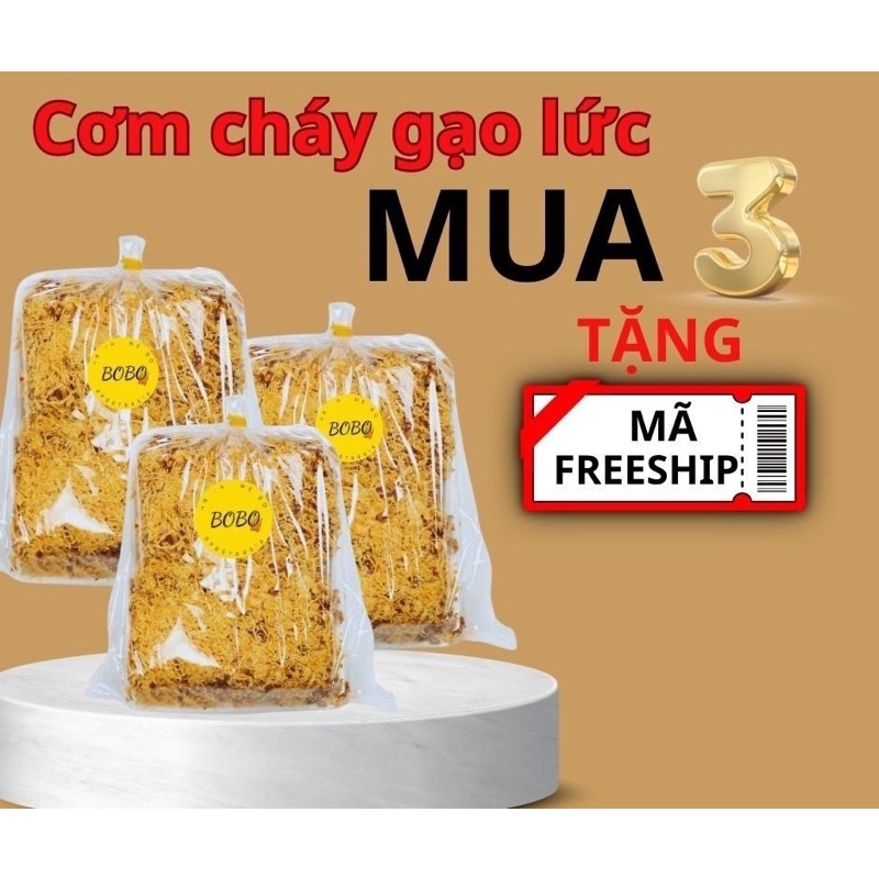 CƠM CHÁY GẠO LỨC CHÀ BÔNG 500gr miếng vuông