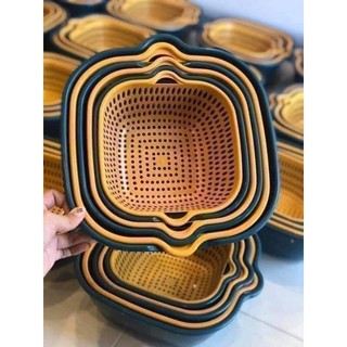 Bộ set 6 món thau rổ