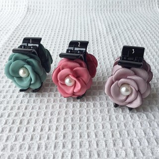 Kẹp tóc càng cua 3 răng hoa vải lụa rya 71497
