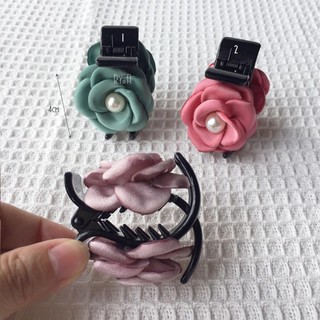 Kẹp tóc càng cua 3 răng hoa vải lụa RYA 71497
