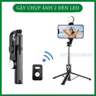 GẬY CHỤP ẢNH 2 ĐÈN LED TRỢ SÁNG 3 CHÂN ĐỨNG, Gậy selfie chụp hình, tự sướng,bluetooth điều khiển từ xa ZINKA