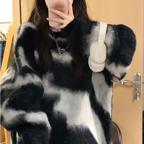 Áo Sweater Kẻ Sọc Thiết Kế Đơn Giản Xinh Xắn Cho Nữ hàng ngày