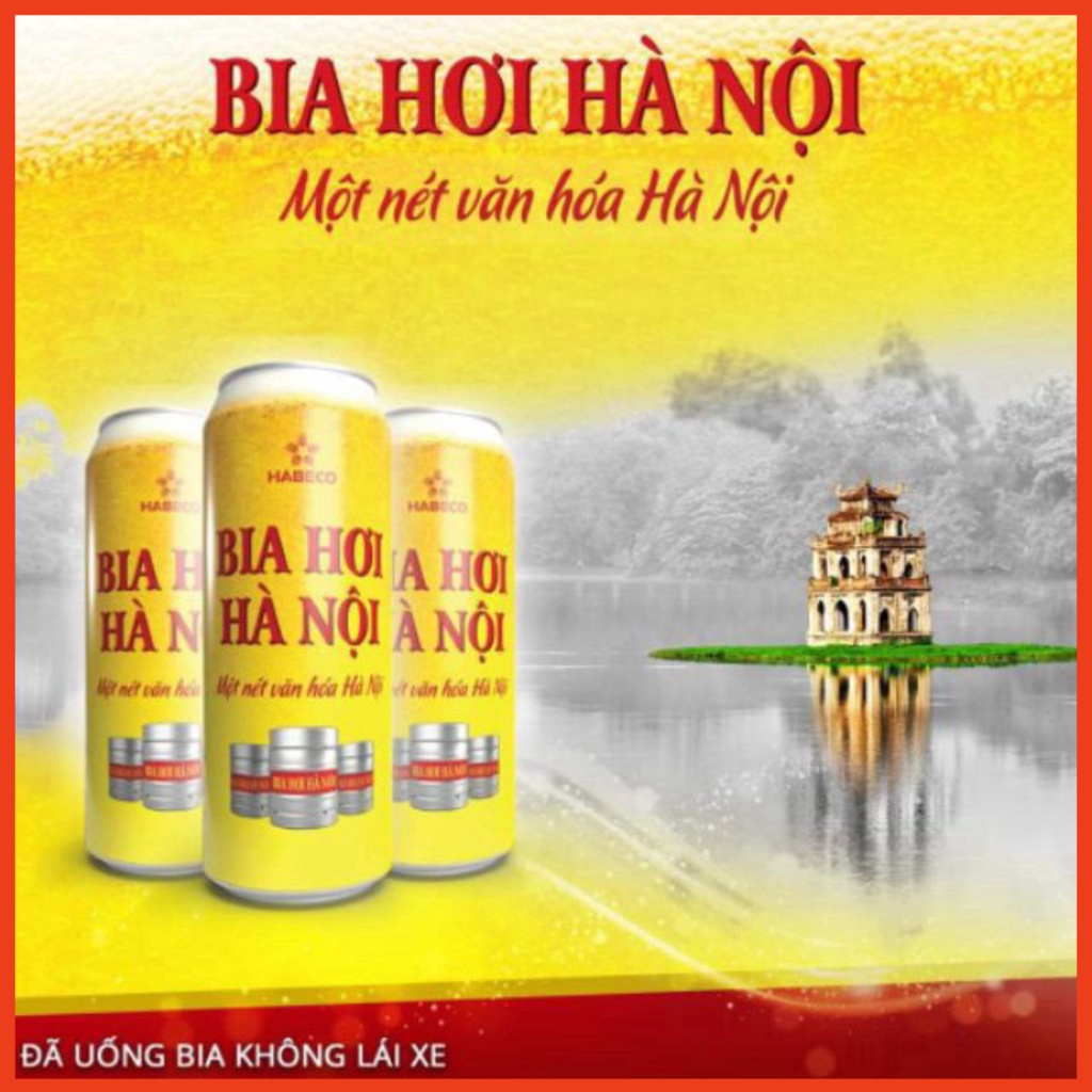 Bia Hơi Hà Nội Lon 500ml (Chính hãng)
