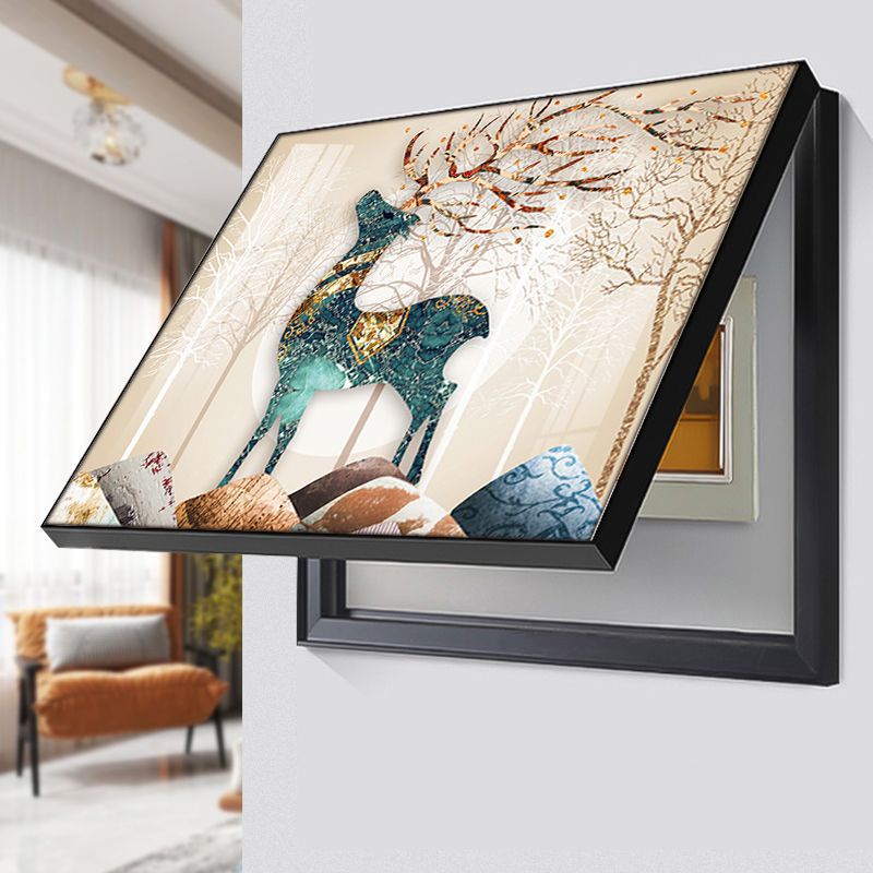 Tối giản hiện đại hộp công tơ treo tranh điện yếu phân phối tắc nắp trang trí phong cách trừu tượng cổng bức tường