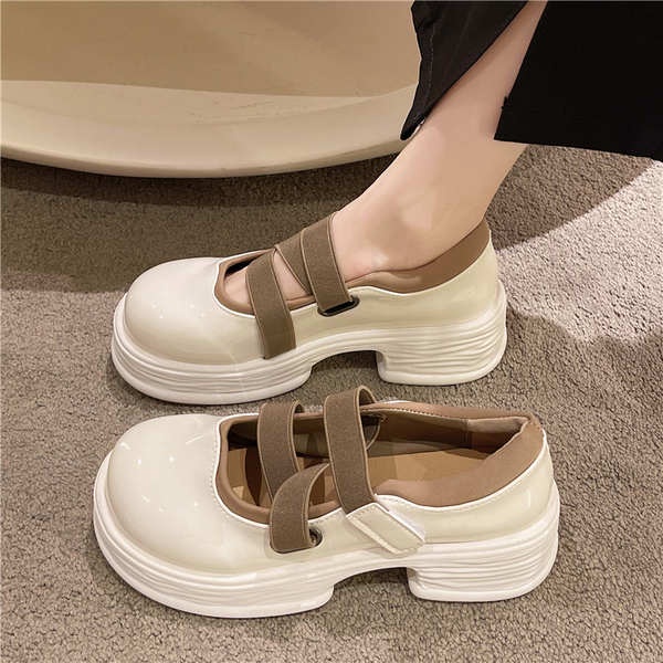 Giày Búp Bê Đế Dày Phong Cách Mary Jane Pháp Cho Nữ