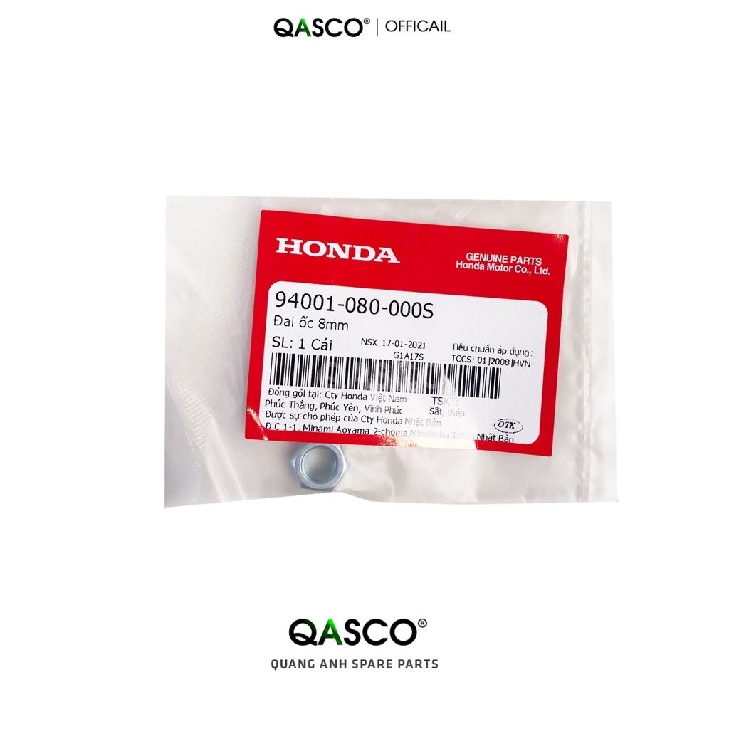 (94001080000S)Đai ốc HONDA nhiều dòng xe 8mm (1369)