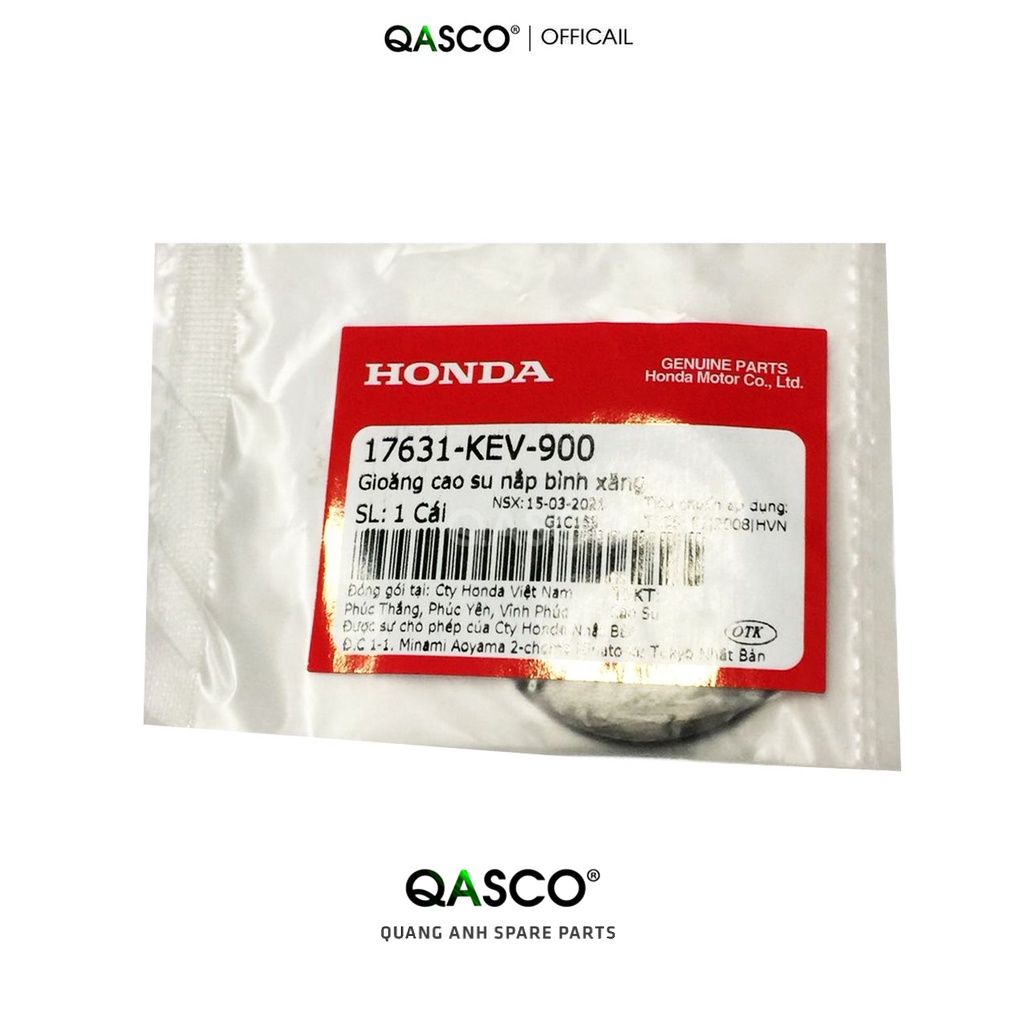 (17631KEV900)Gioăng cao su nắp bình xăng HONDA dùng chung nhiều xe (1502)