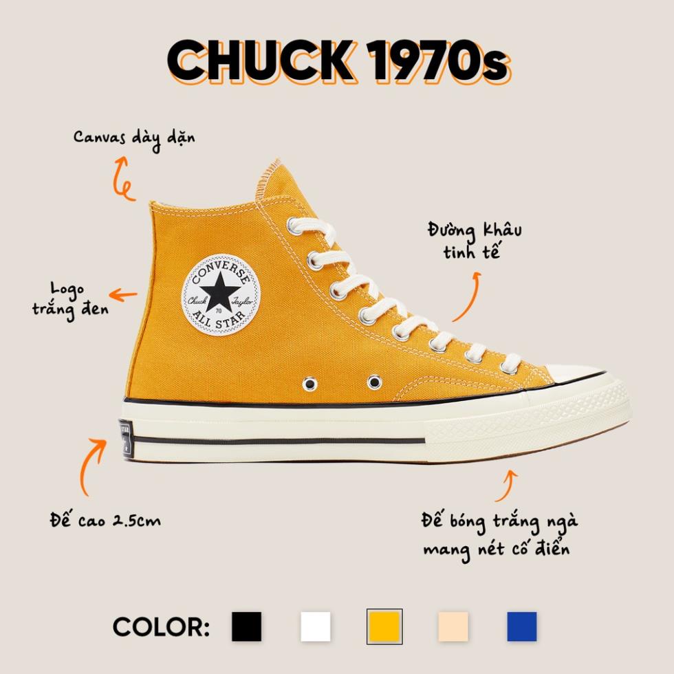 Giày sneaker CONVERSEE CHUCK 70S HIGH SUNFLOWER