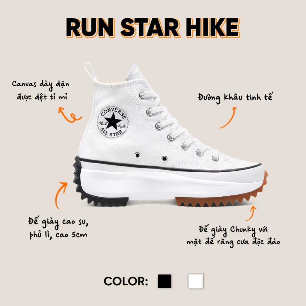 Giày CONVERSEE Run Star Hike ALL WHITE