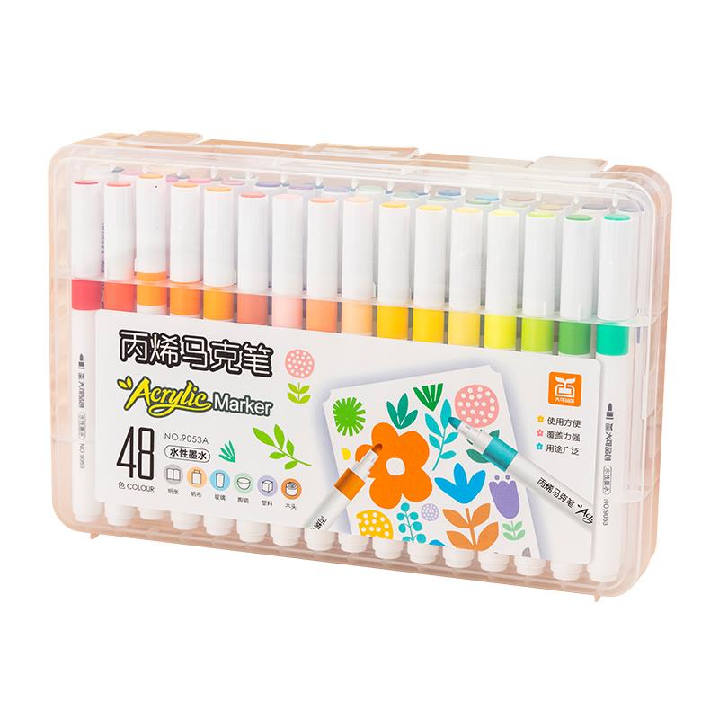Da kechuang acrylic marker pen 60 color set watercolor highlight safe non-toxic opaque stacking children