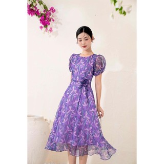 Đầm dáng xòe, dây tết, đính hoa tt mmoutfit da0423610