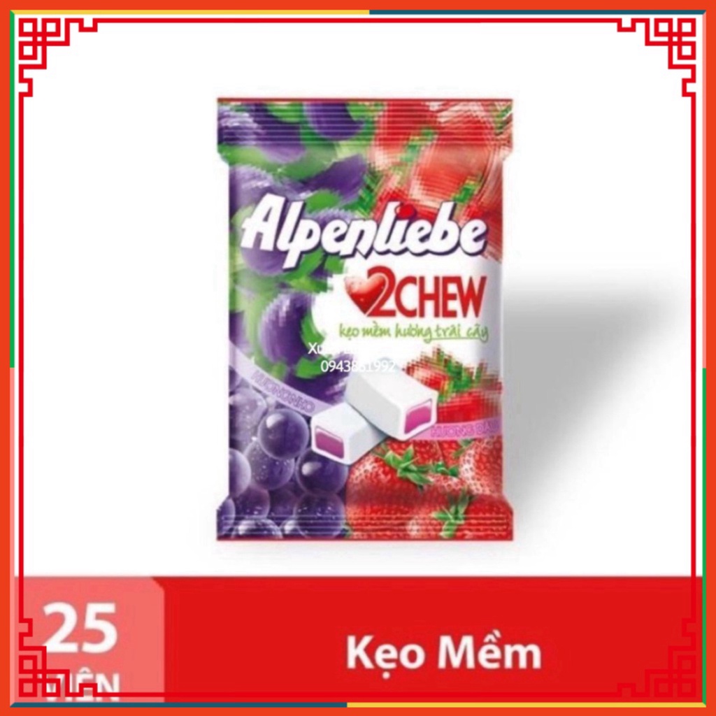 Kẹo mềm Alpenlibe 2chew hoa quả 25 viên