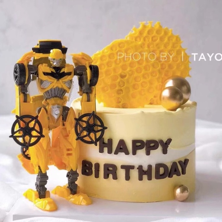 Phụ Kiện Bánh Kem  Mô Hình Robot Biến Hình Trang Trí Bánh Kem Đồ Chới Cho Bé