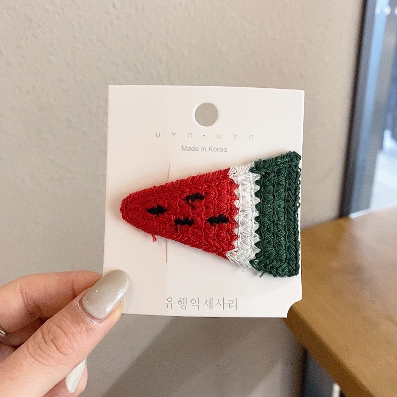 Kẹp tóc vải len trái cây dưa hấu, cà rốt, chanh đáng yêu trẻ em hottrend phong cách Nhật Bản