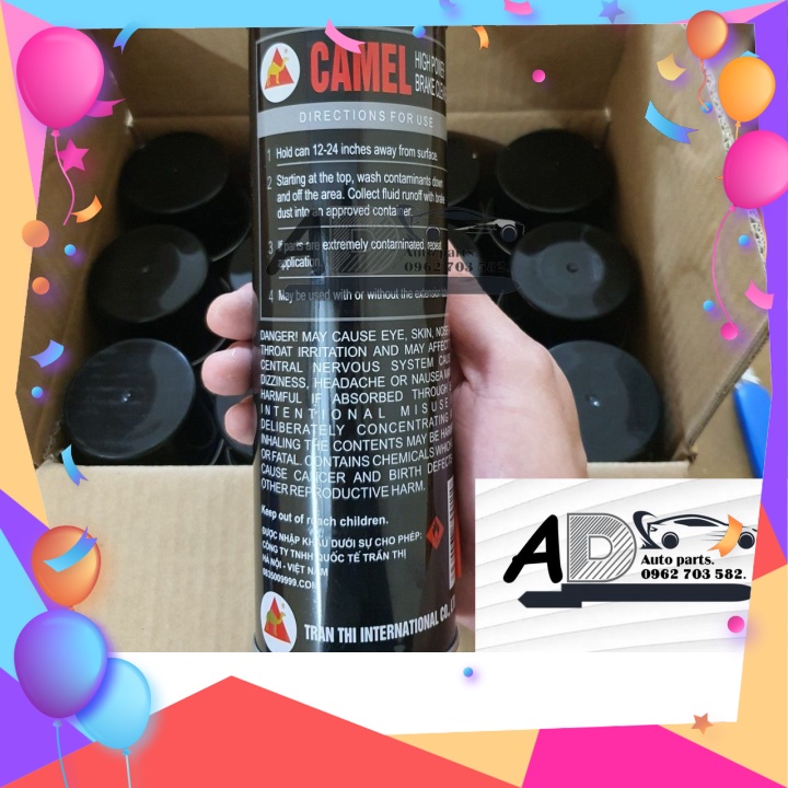 Dung dịch vệ sinh là làm sạch bố thắng, phanh, tẩy dầu mỡ, hóa chất ....dành cho xe ô tô