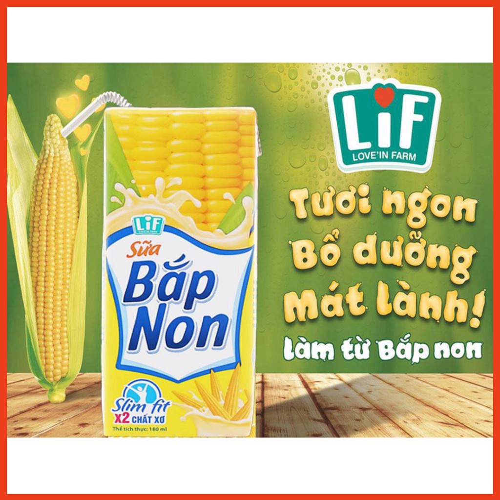 Sữa Bắp Non Thùng 24 Hộp x 180ml