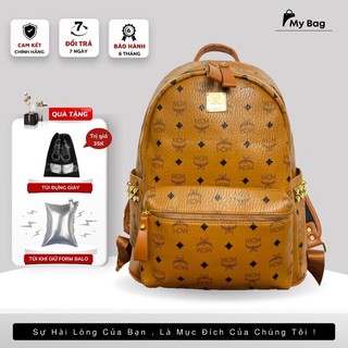 Balo da thời trang nam nữ m-c-m da pu chống nước cao cấp đựng sách vở-a4-laptopp 15.6inh