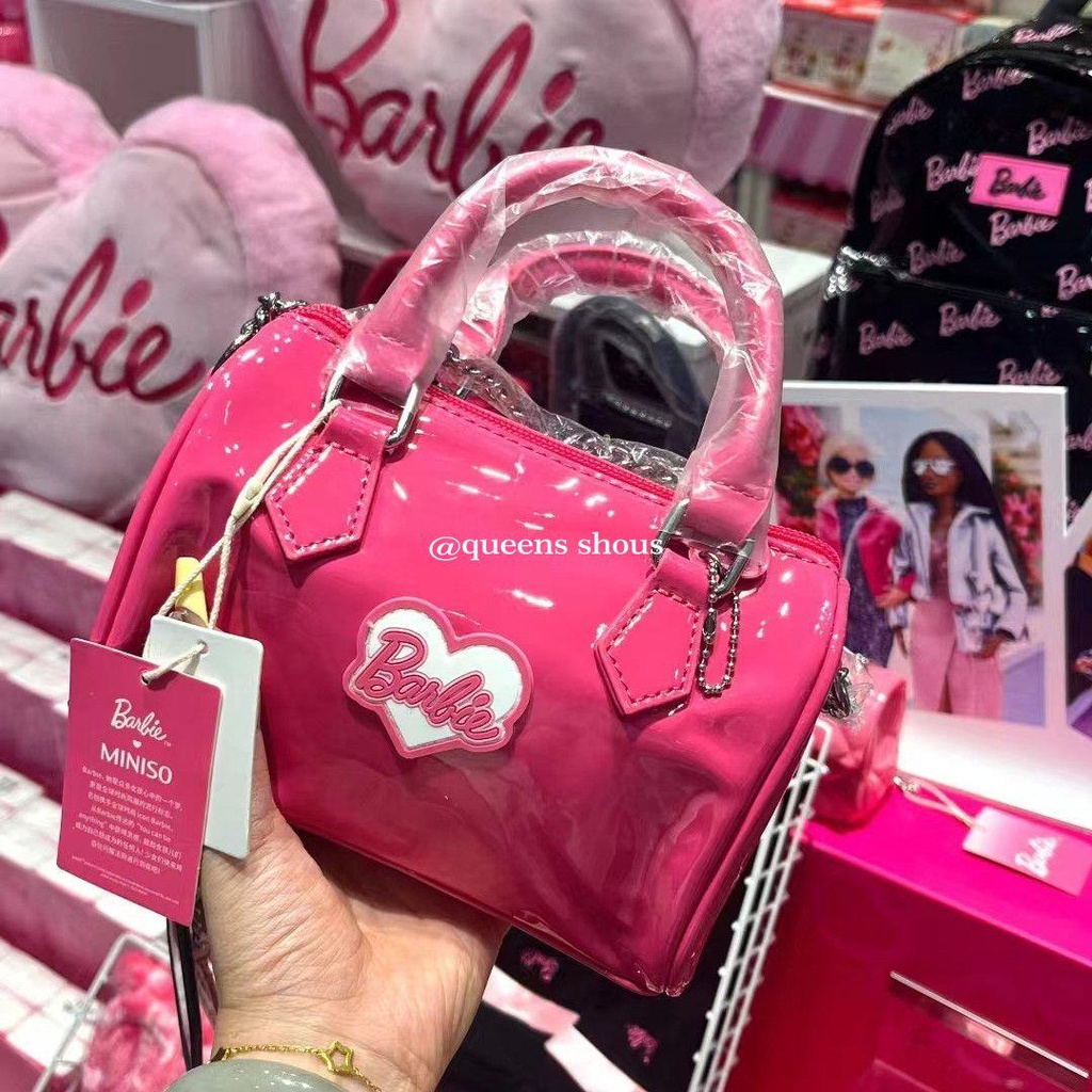 Túi Đeo Chéo Vai Họa Tiết Búp Bê Barbie Màu Hồng Lấp Lánh Phong Cách Mới 2023 Dành Cho Bạn Nữ