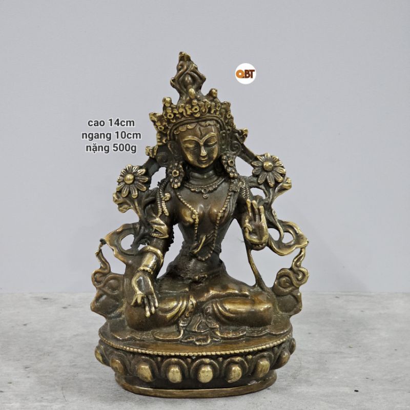 Phật tara trắng độ mẫu - phật mật tông bằng đồng phong thuỷ