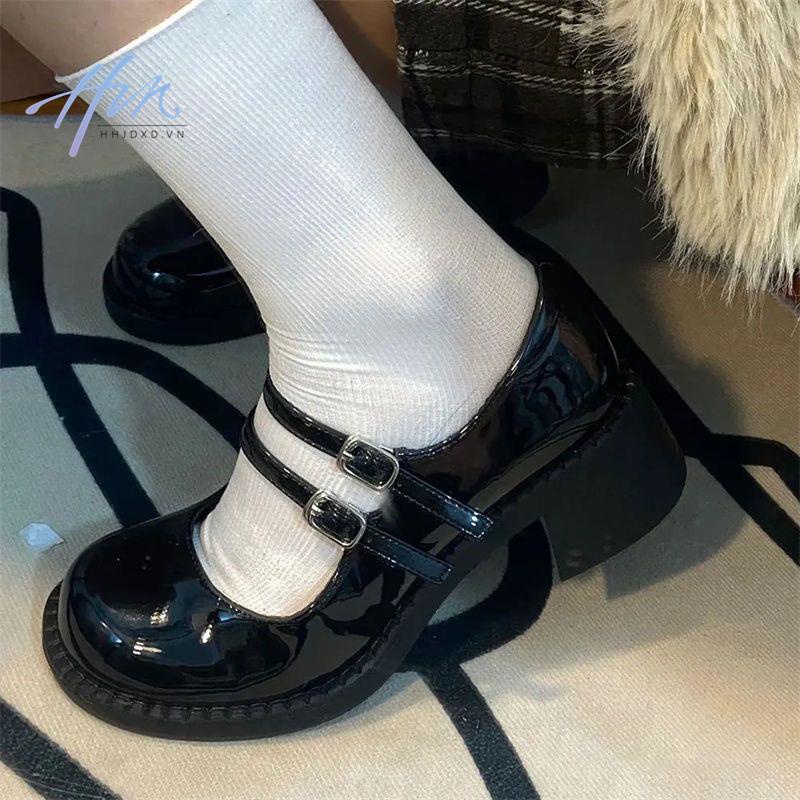 Giày Cao Gót Da Phong Cách Anh Quốc Thời Trang 2023 Cho Nữ