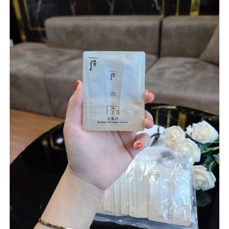 Gói Sample Sữa Rửa Mặt tái sinh Whoo Radiant  Cao cấp 2ml/ gói