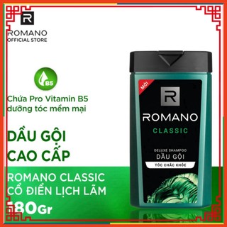 Dầu gội Romano hương nước hoa tóc bền vững 180gr