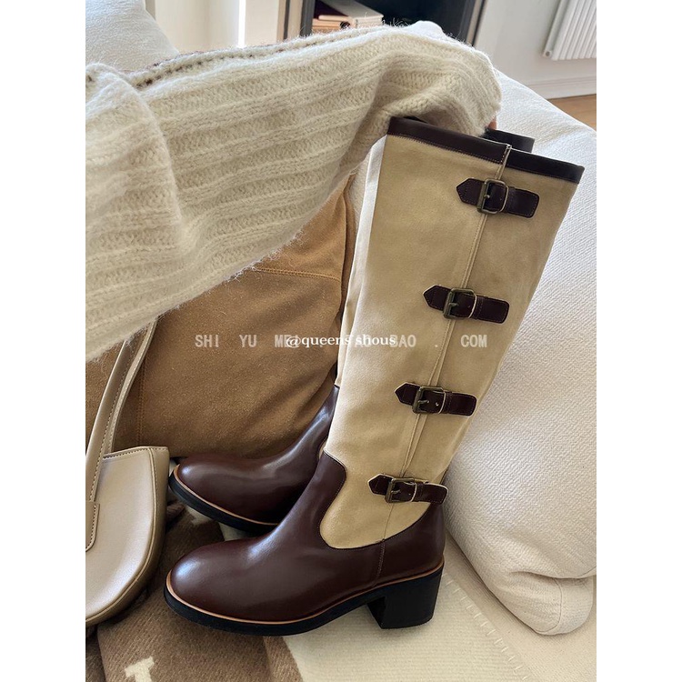 Giày Boot Đế Dày Phong Cách Dongdaemun Hàn Quốc Thời Trang Thu Đông Mới Cho Nữ