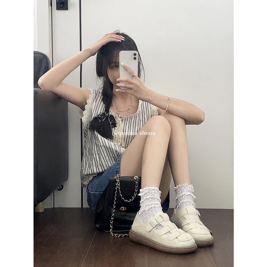 Giày Sandal Đế Dày Phong Cách Roman Thời Trang Mùa Hè 2023 Mới Cho Nữ