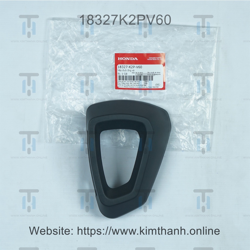 Chụp miệng pô nhựa đen WinnerX 2019 Honda VN _ 18327K2PV60