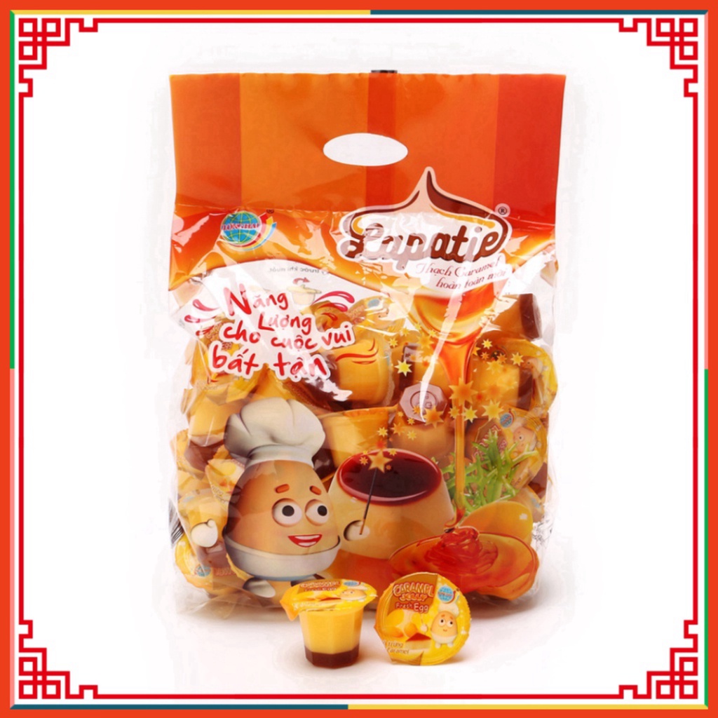 Thạch caramel Lapatie, thạch caramen trứng Long Hải tải trọng túi 992 g (Chính hãng)