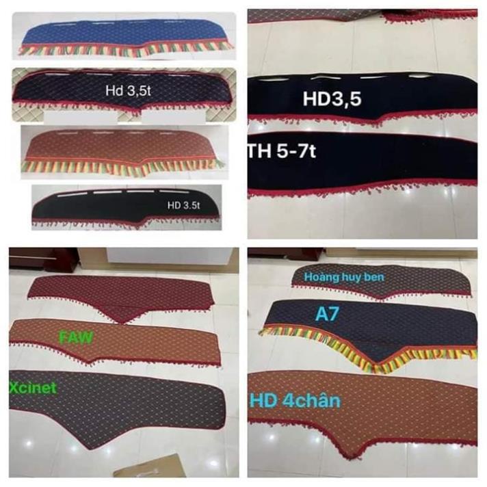Thảm táp lô xe tải các loại xe chất liệu da 5d, 6d cao cấp
