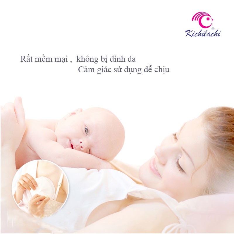 Miếng Lót Thấm Sữa Kichilachi Hộp 108 Miếng Dán Thấm Sữa Siêu Mỏng, Siêu Thấm, Chống Tràn