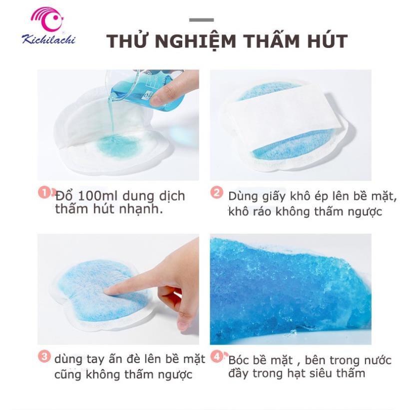 Miếng Lót Thấm Sữa Kichilachi Hộp 108 Miếng Dán Thấm Sữa Siêu Mỏng, Siêu Thấm, Chống Tràn